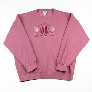 Vintage 1990s University of Mom South Carolina Crewneck Sweatshirt Pink Large